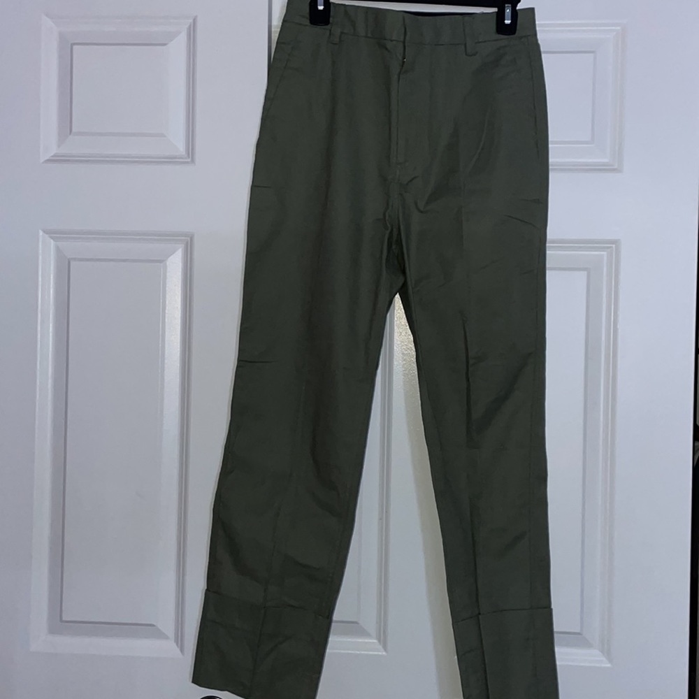 The Scriped green jeans